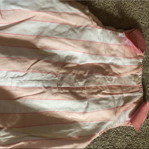 Janie and Jack Pink White One Piece Romper 0-3M - Picture 3 of 4